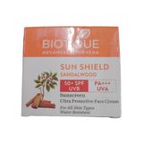 Biotique Bio Sandalwood SPF 50+ UVA/UVB Sunscreen Ultra Soothing Face Cream - Safuron