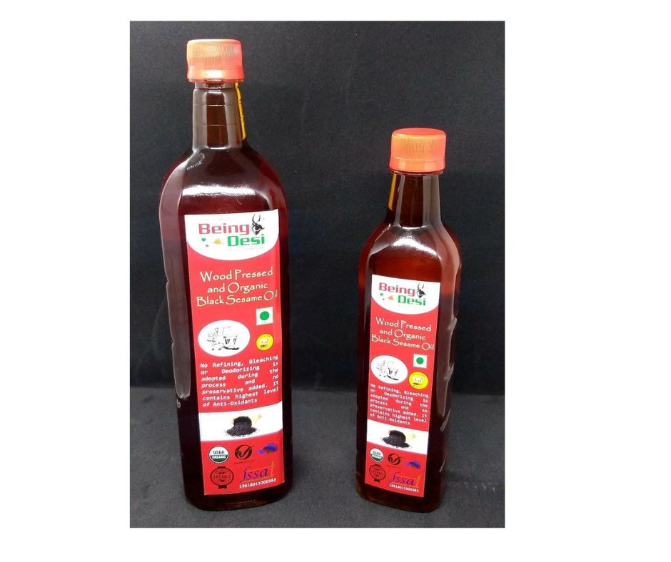 Being Desi Wood pressed Organic Black Sesame Oil Being Desi