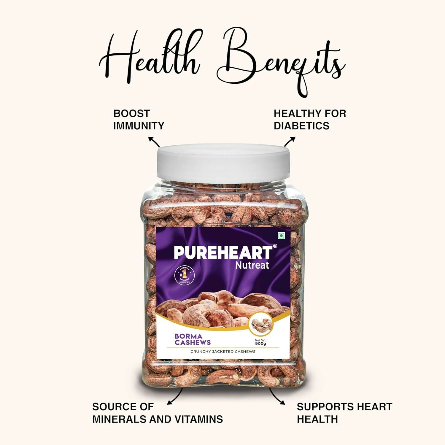 Pureheart Nutreat Borma Cashews Pureheart