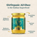 GirOrganic A2 Gir Cow Ghee - Pure A2 Gir Cow Ghee, Organic Grass Fed Ghee GirOrganic