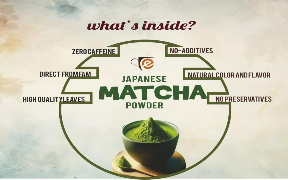 Eteasy Japanese Matcha Sonti Mix Milk Drink Kashmiri Kesar Saffron Mix Powder Eteasy
