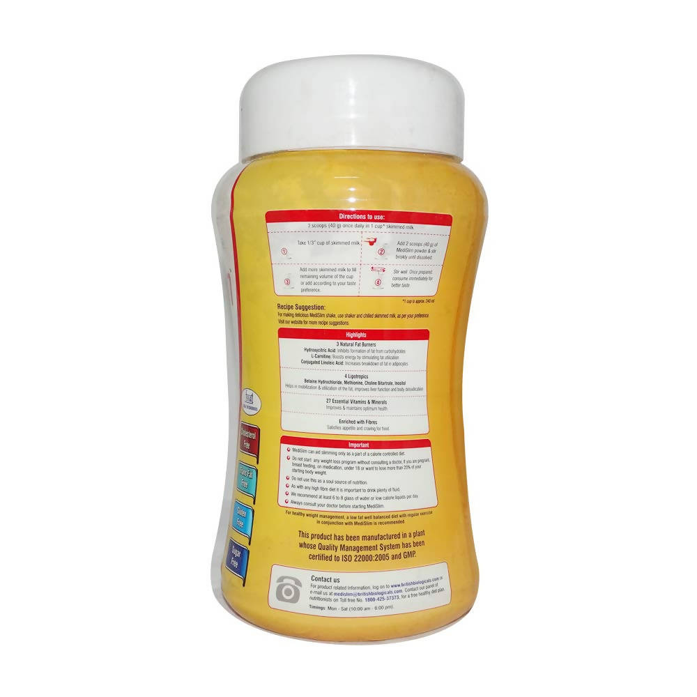 British Biologicals Medislim Powder Vanilla Flavour British Biologicals