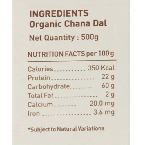 Pure & Sure Chana Dal Traditional Organic Pulses Pure & Sure