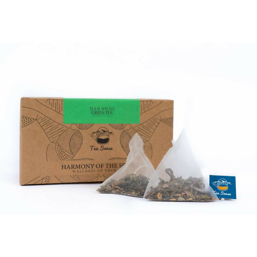 Tea Sense Tulsi Spiced Green Tea Bags Box Tea Sense