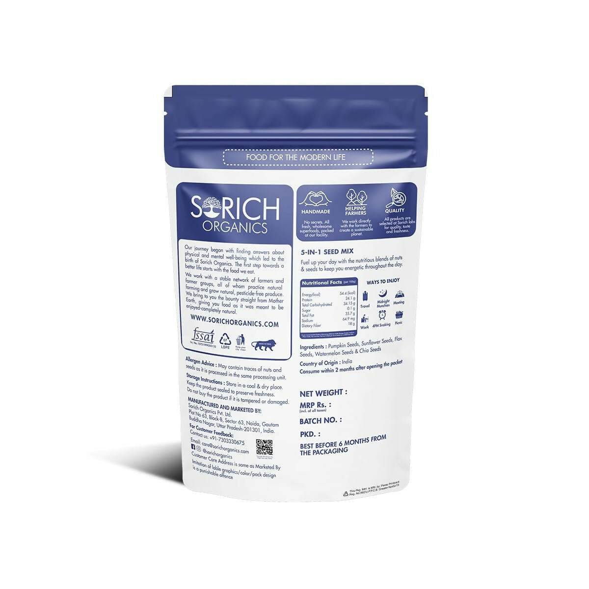 Sorich Organics 5 in 1 Seed Mix Sorich