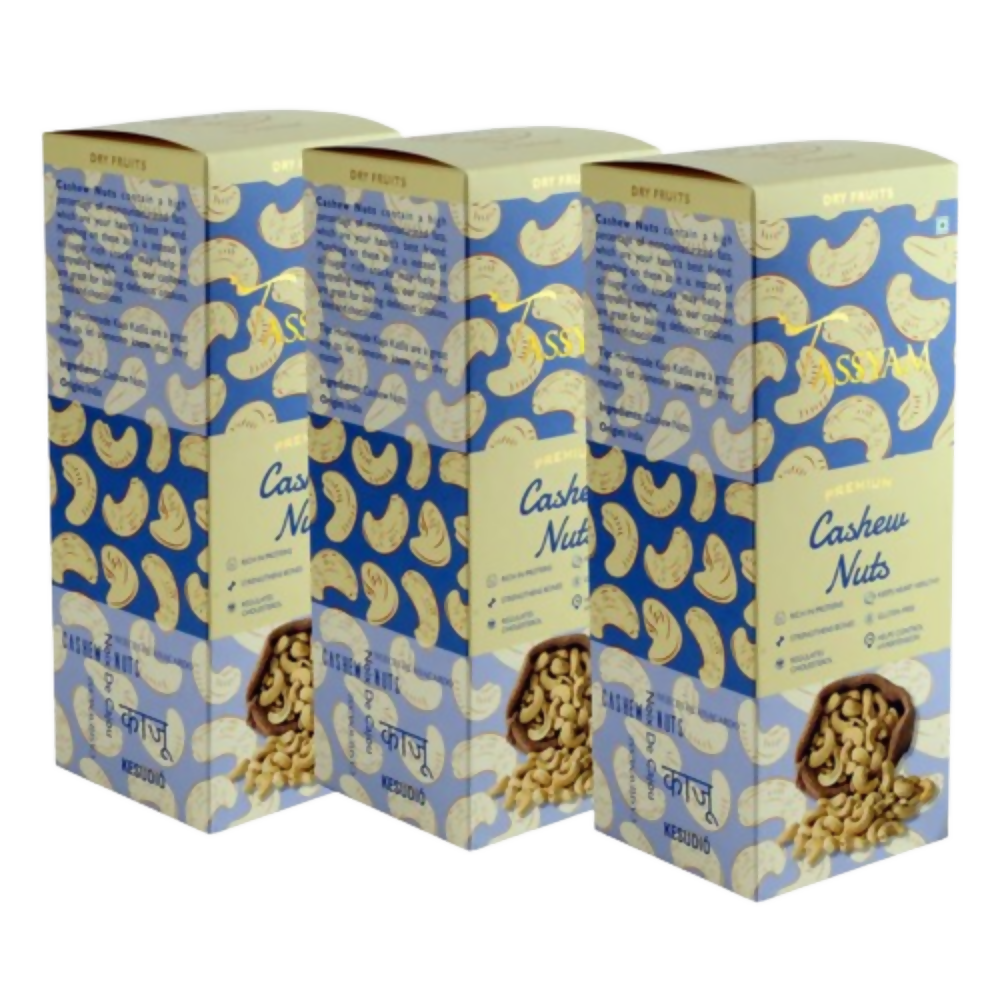 Tassyam Organics Premium Cashews w240 Grade - Box Tassyam Organics