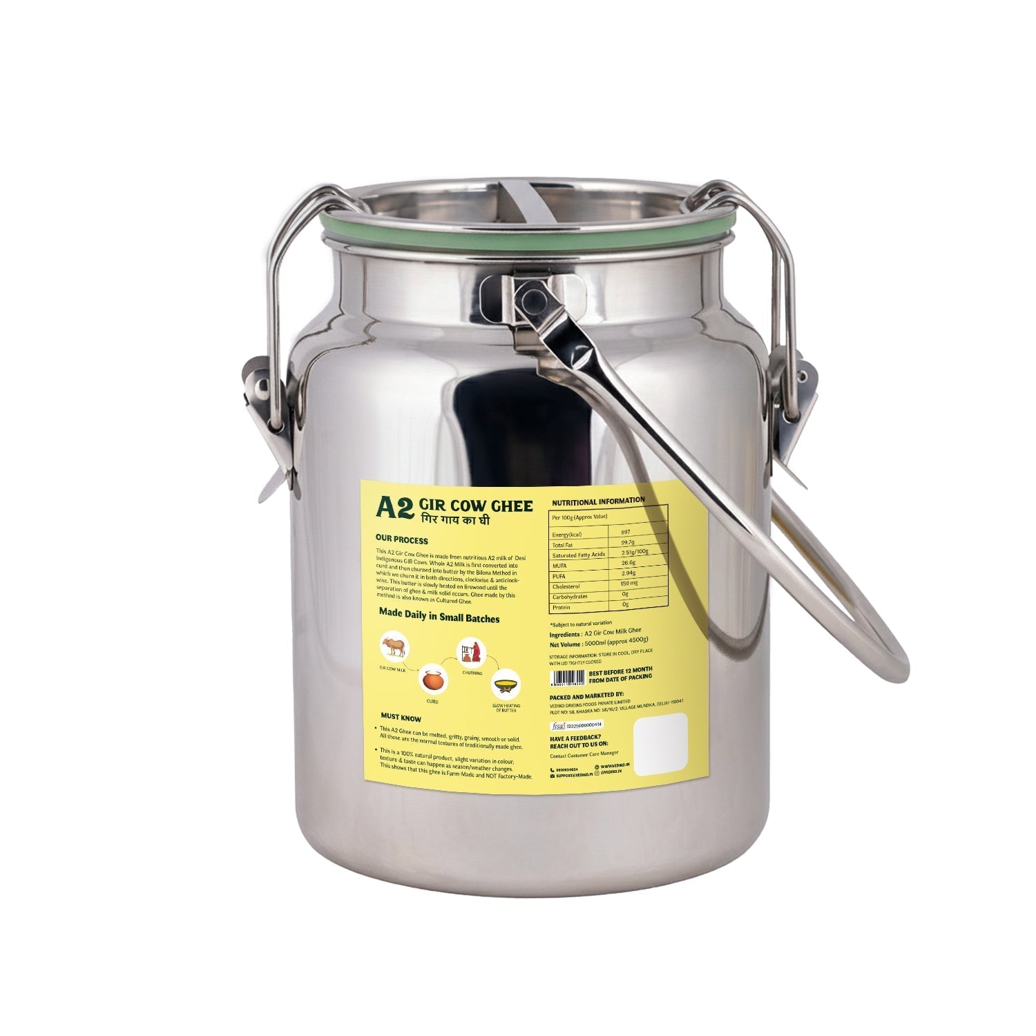 Vediko Origins A2 Gir Cow Ghee Vediko Origins