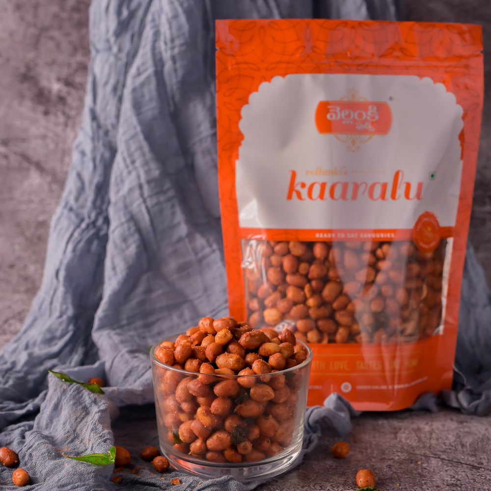 Vellanki Namkeen Karam Palli | Authentic Indian Spicy Peanuts Vellanki Foods