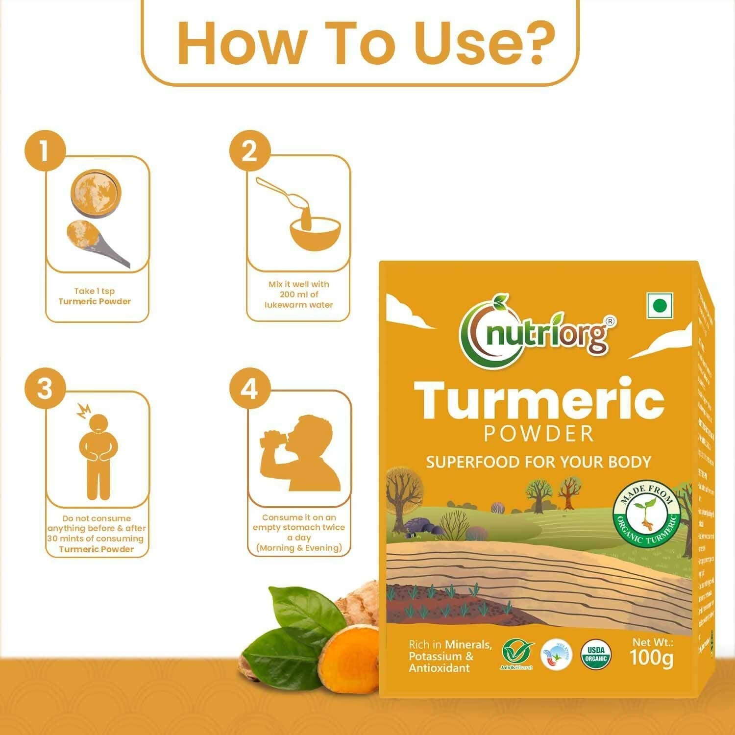Nutriorg Certified Organic Turmeric Powder Nutriorg