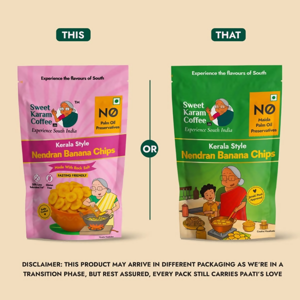 Sweet Karam Coffee Nendran Banana Chips - Rock Salt (Fasting Special) Sweet Karam Coffee