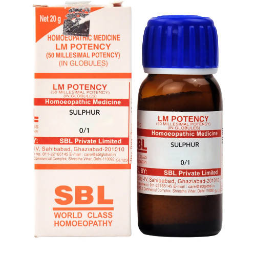 SBL Homeopathy Sulphur LM Potency - Safuron