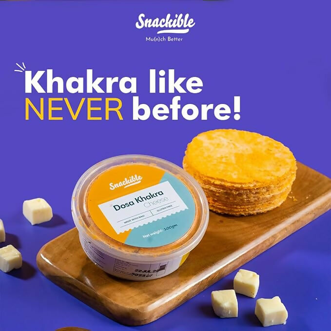 Snackible Cheese Dosa Khakra - Millet Snack Snackible
