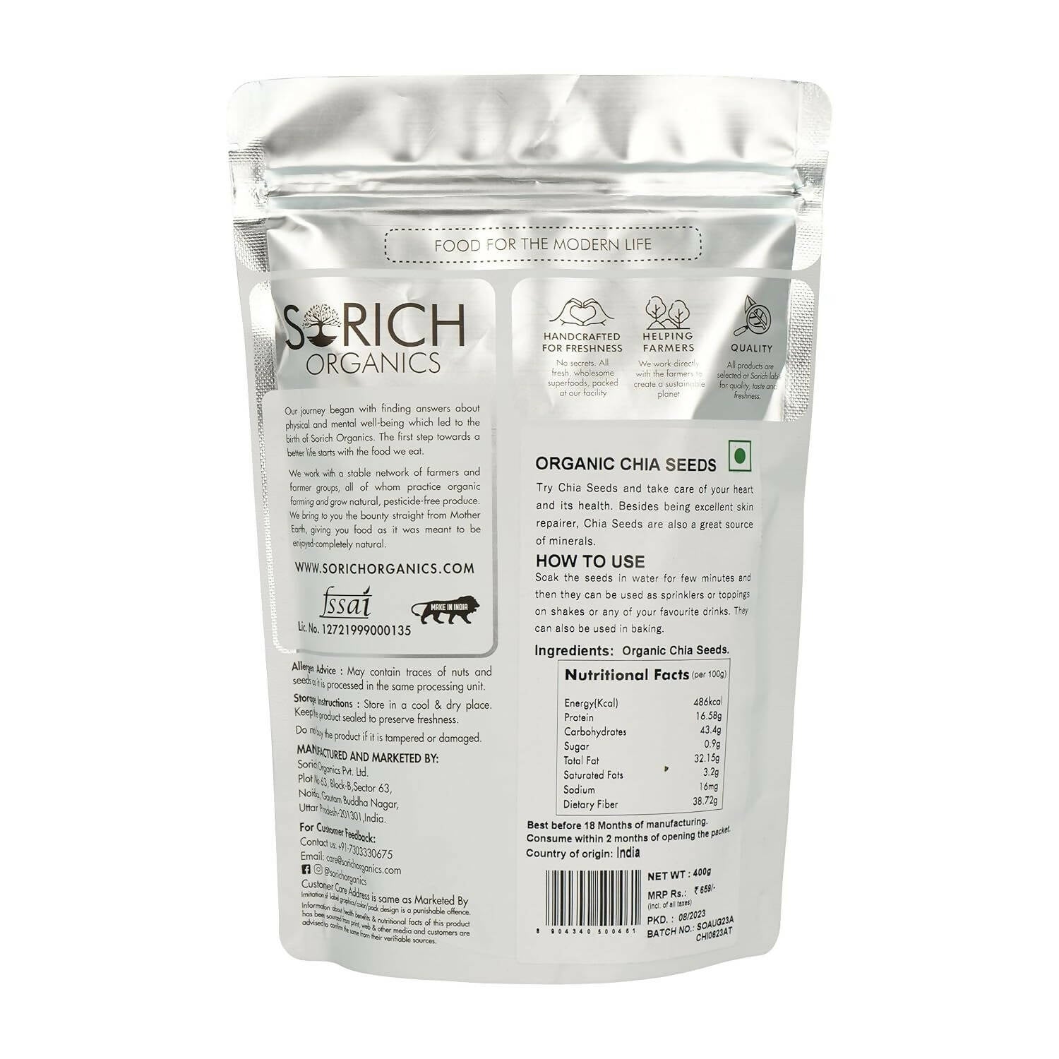 Sorich Organics Raw Chia Seeds Sorich