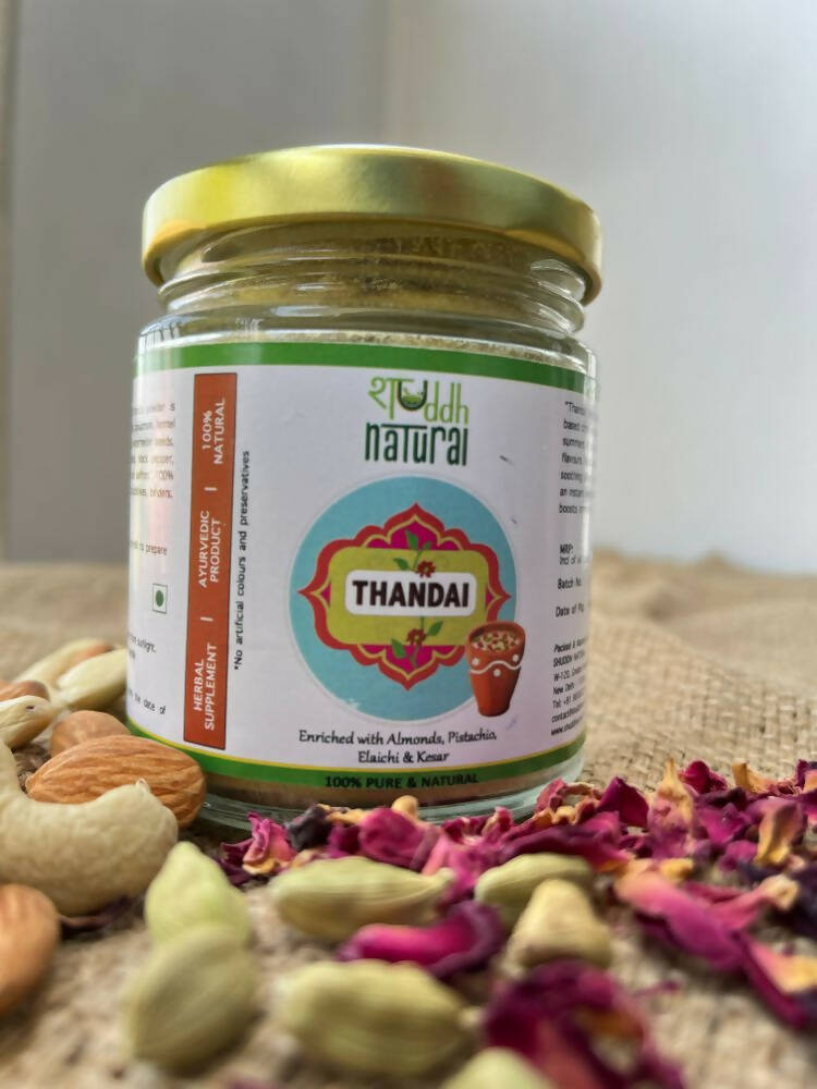 Shuddh Natural Ubtan Based Herbal Gulal | Ayurvedic Thandai Powder |Kashmiri Kahwa |Natural Honey | Holi Gift Hamper Shuddh Natural