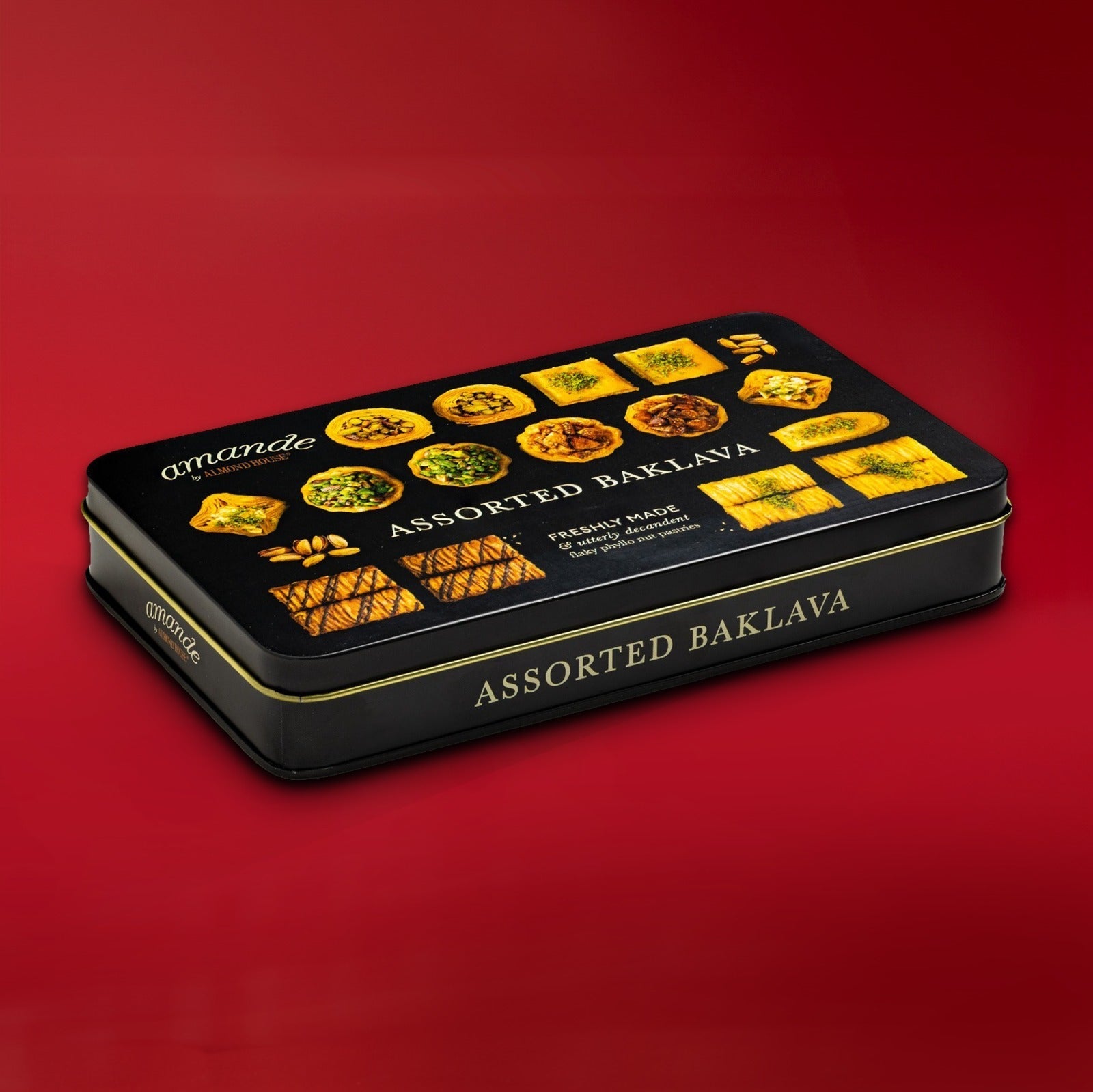Almond House Assorted Baklava - 15 Pcs (Tin Box) - Safuron