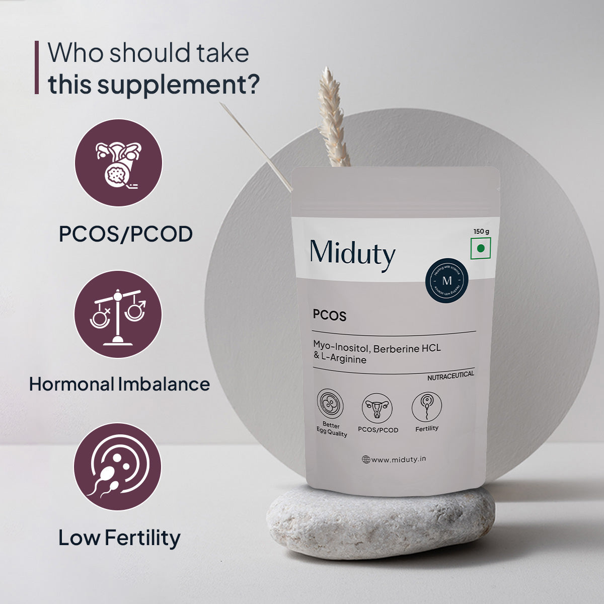 Miduty by Palak Notes PCOS Periods Fertility Powder Palak Notes