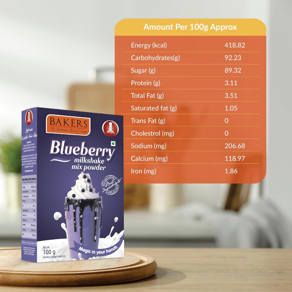 BAKERS Milk Shake Mix Powder - Blueberry Flavor BAKERS