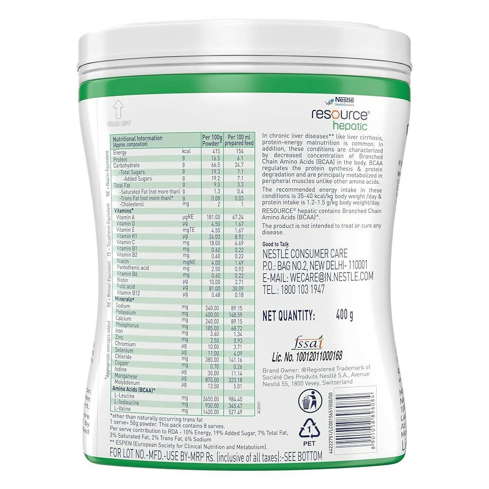 Nestle Resource Hepatic Protein Powder - Vanilla Flavor Nestle