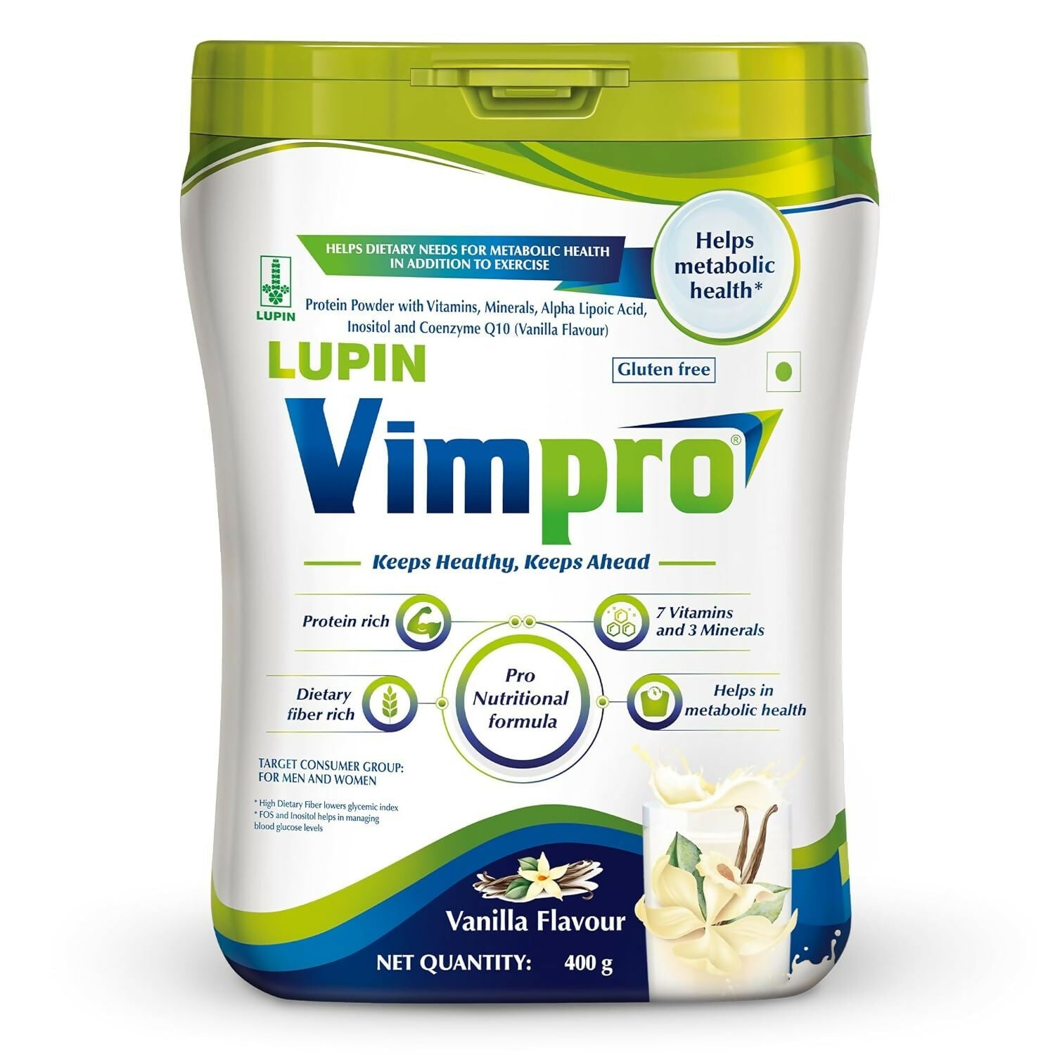 Lupin Vimpro Nutritional Vanilla Protein Powder - Safuron