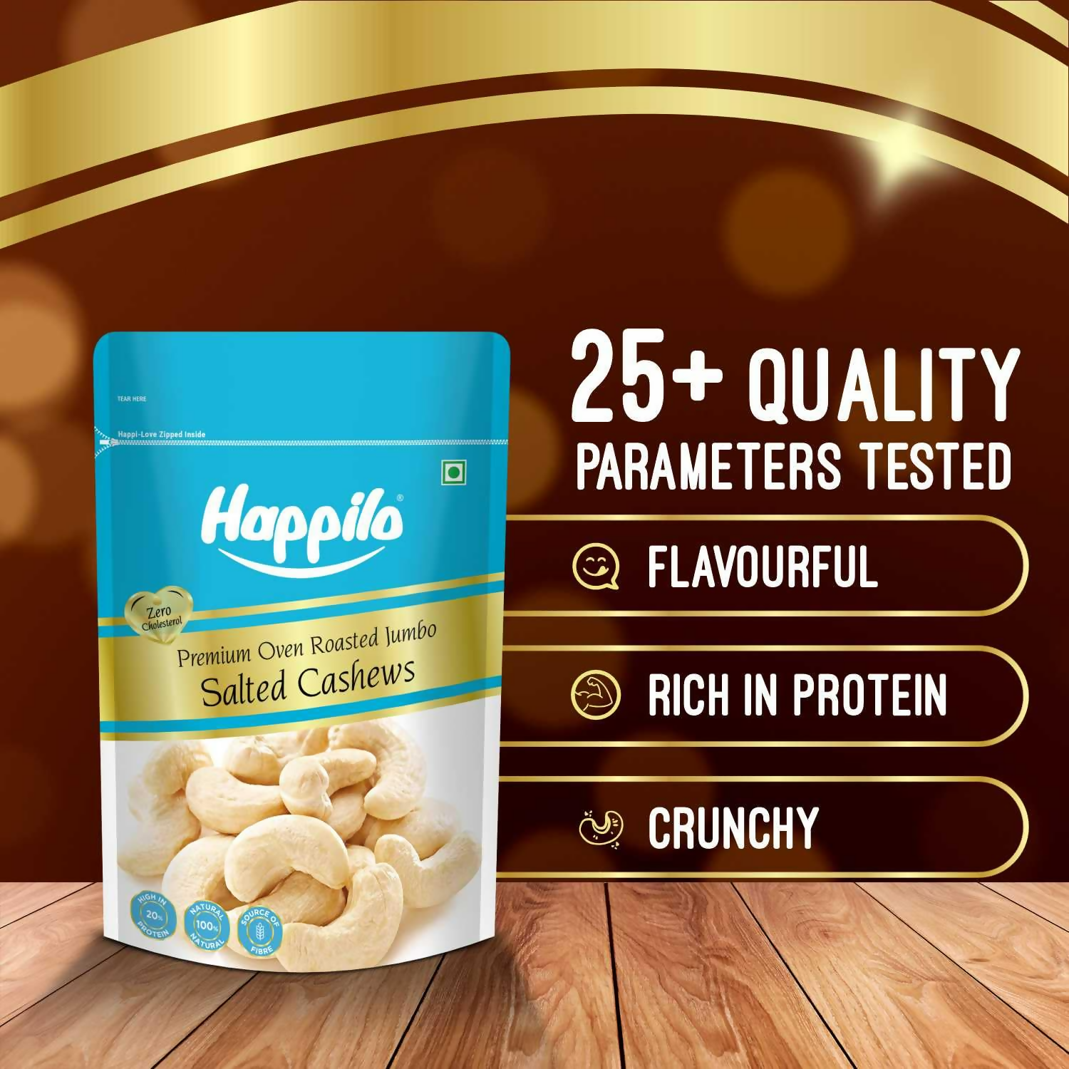 Happilo Premium Roasted and Salted Cashews/Kaju Happilo