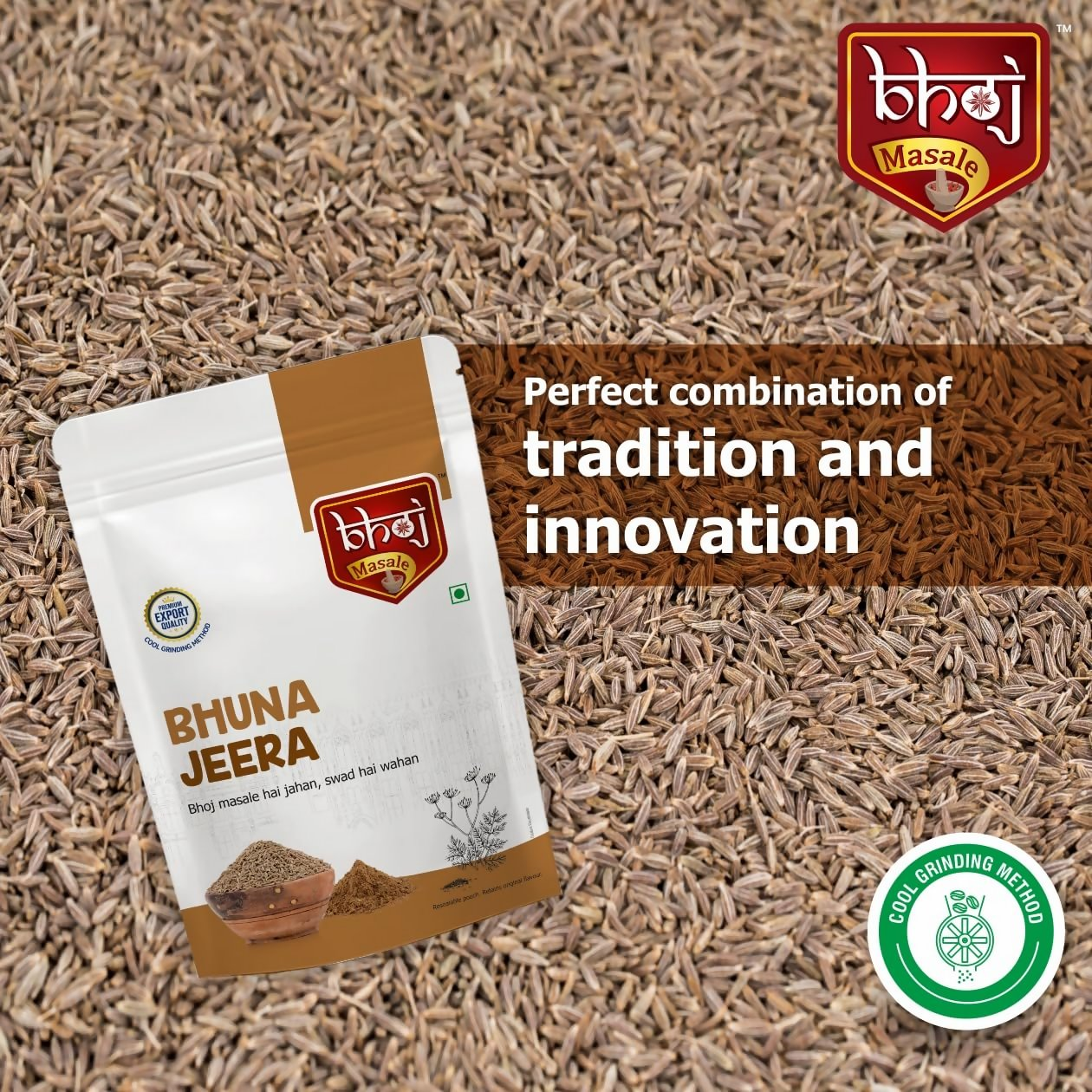 Bhoj Masale Fresh and Natural Roasted Cumin Powder Bhoj Masale
