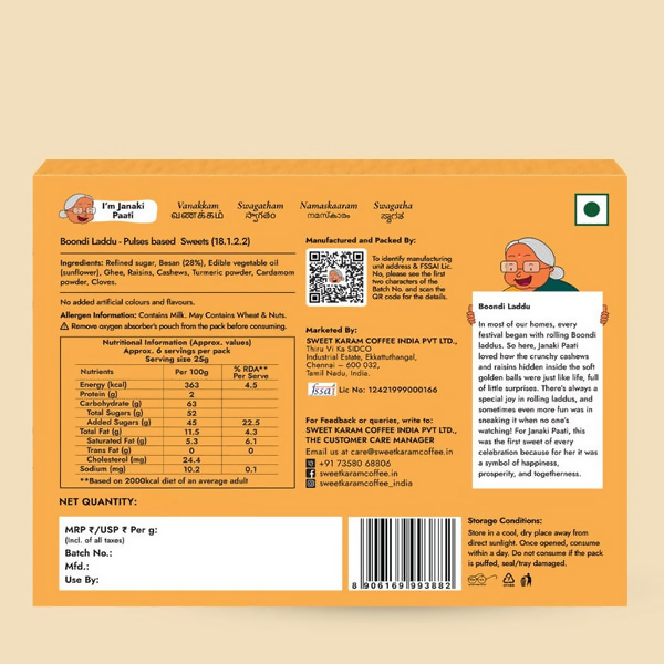 Sweet Karam Coffee Boondi Laddu Sweet Karam Coffee