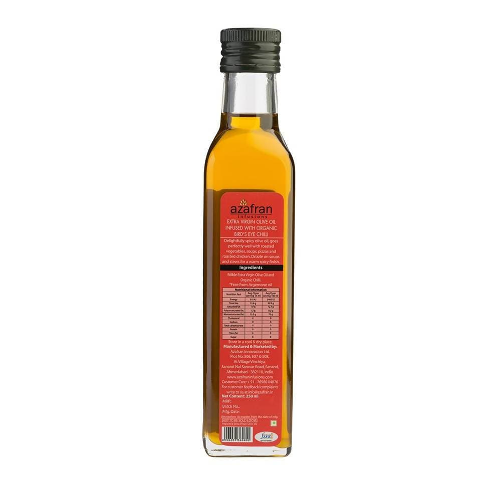 Azafran Infusions Birdâs Eye Chilli Infused Extra Virgin Olive Oil Azafran