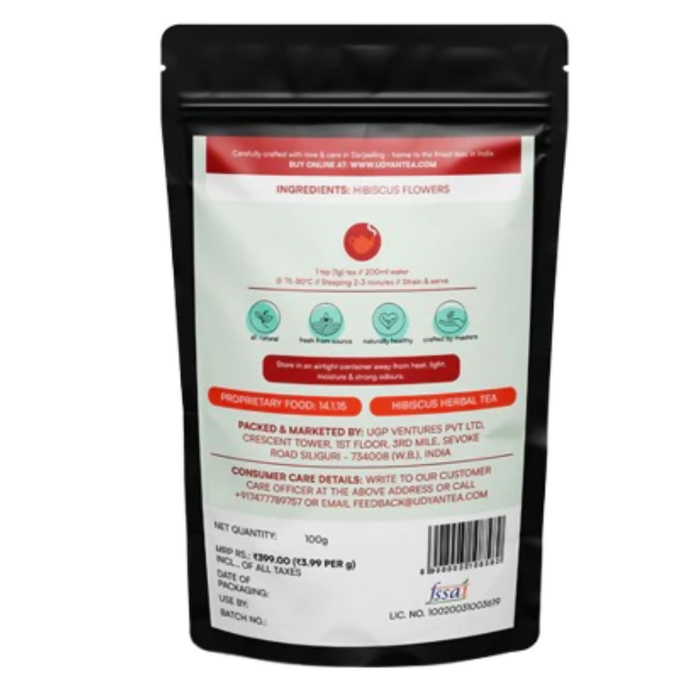 Udyan Tea Hibiscus Pure Herbal Tea Udyan Tea