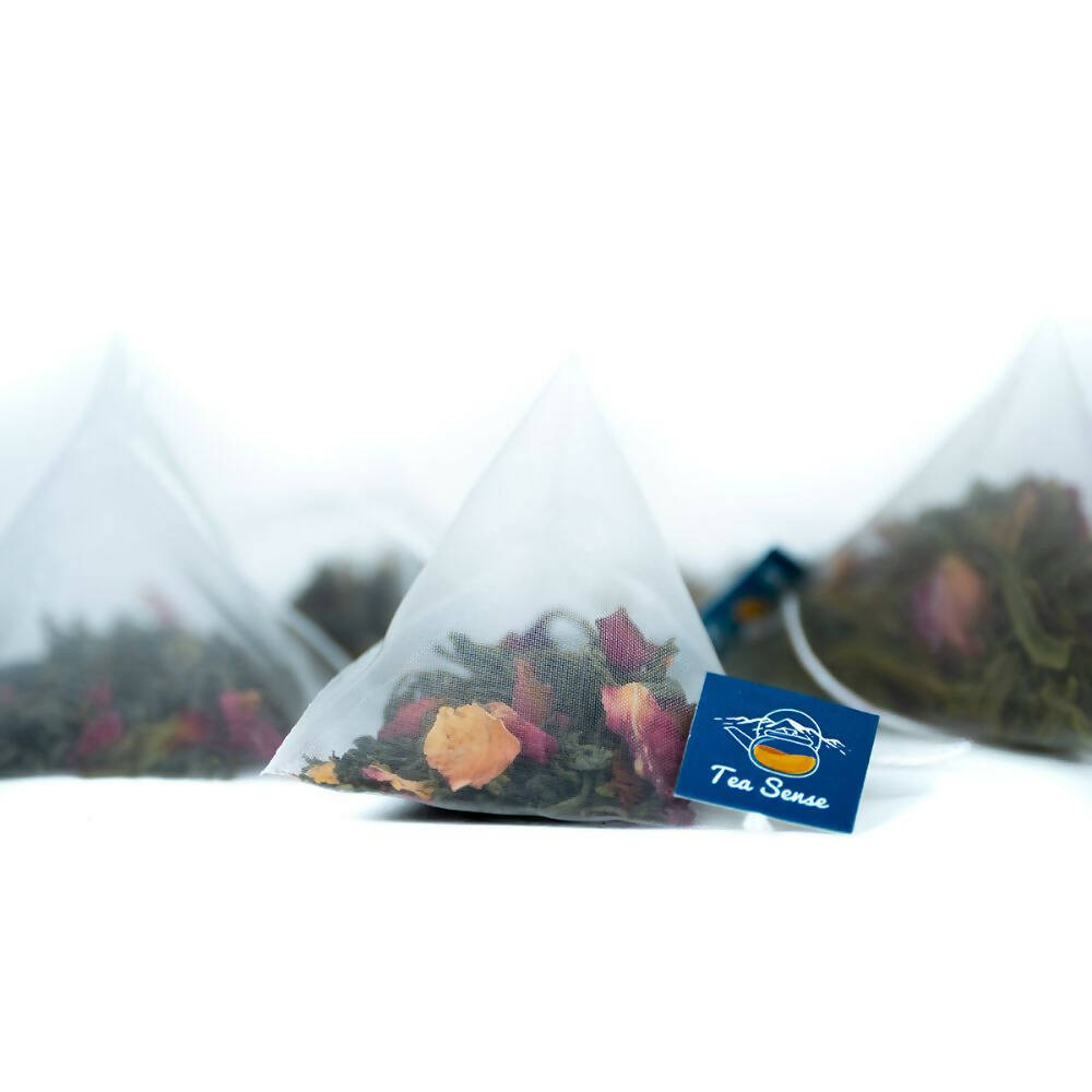 Tea Sense Bed Of Roses Green Tea Bags Box Tea Sense