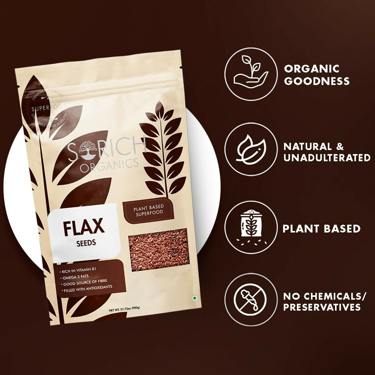 Sorich Organics Cold Milled Flax Seeds Powder Sorich