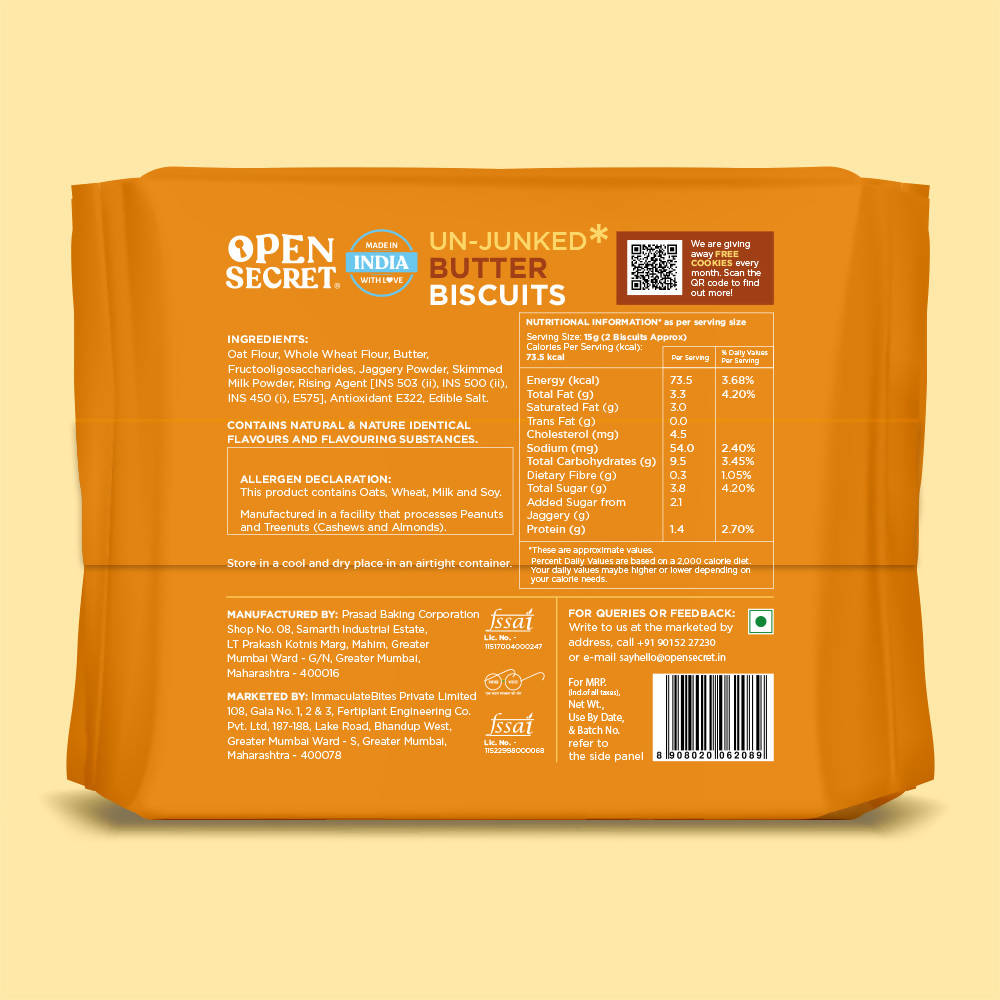 Open Secret Un-Junked Butter Biscuits Genie India