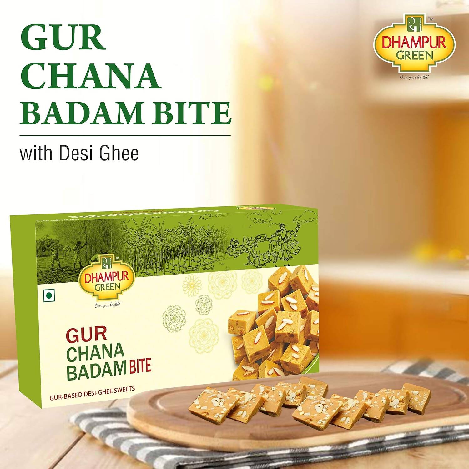 Dhampur Green Gur Chana Badam Bite Dhampur Green