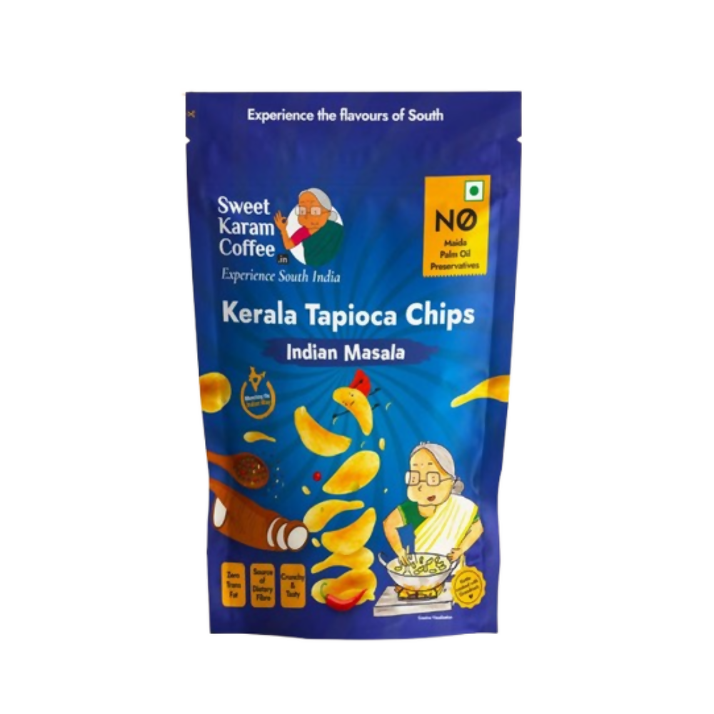 Sweet Karam Coffee Kerala Tapioca (Kappa) Chips - Indian Masala - Safuron