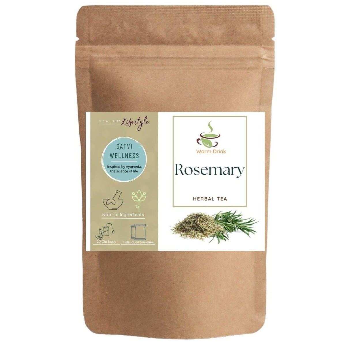 Satvi Wellness Rosemary Tea Bags | Herbal Tea Satvi Wellness