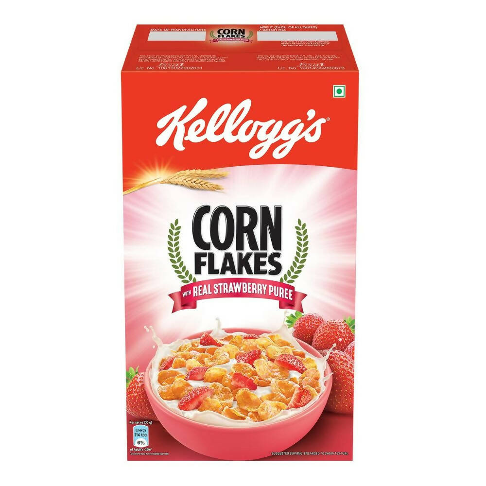 Kellogg's Corn Flakes With Real Strawberry Puree Kellogg's