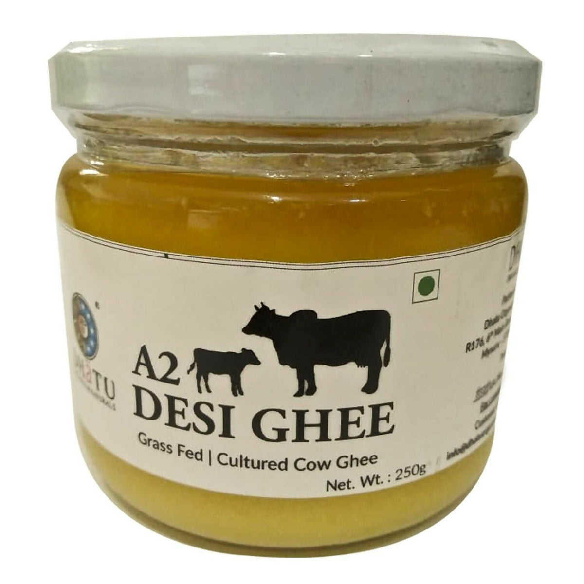 Dhatu Organics & Naturals A2 Desi Ghee | Pure and Natural Desi Cow Ghee | Traditional Curd-Churned Dhatu Organics & Naturals