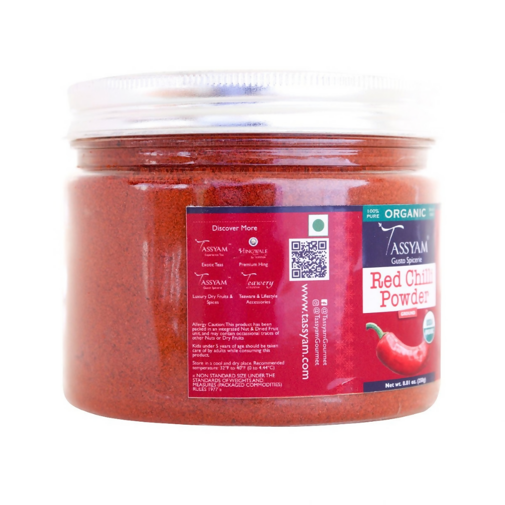 Tassyam Organics Certified 100% Organic Red Chilli Powder Tassyam Organics