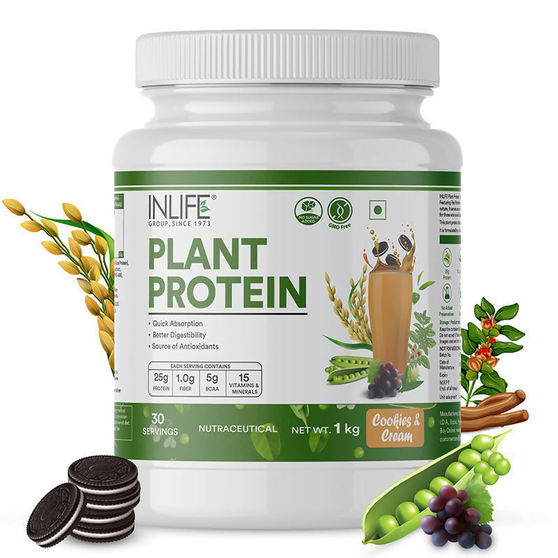 Inlife Plant Protein Powder Cookies & Cream Inlife