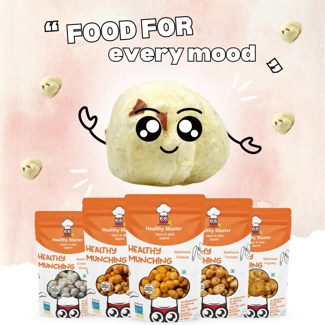 Healthy Master Crispy Roasted Fox Nuts (Makhana) - Peri Peri Flavour Healthy Master
