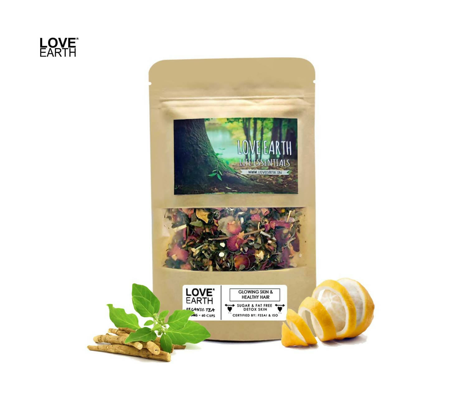 Love Earth Life Essentials Organic tea (Glowing Skin & Healthy Hair) Love Earth