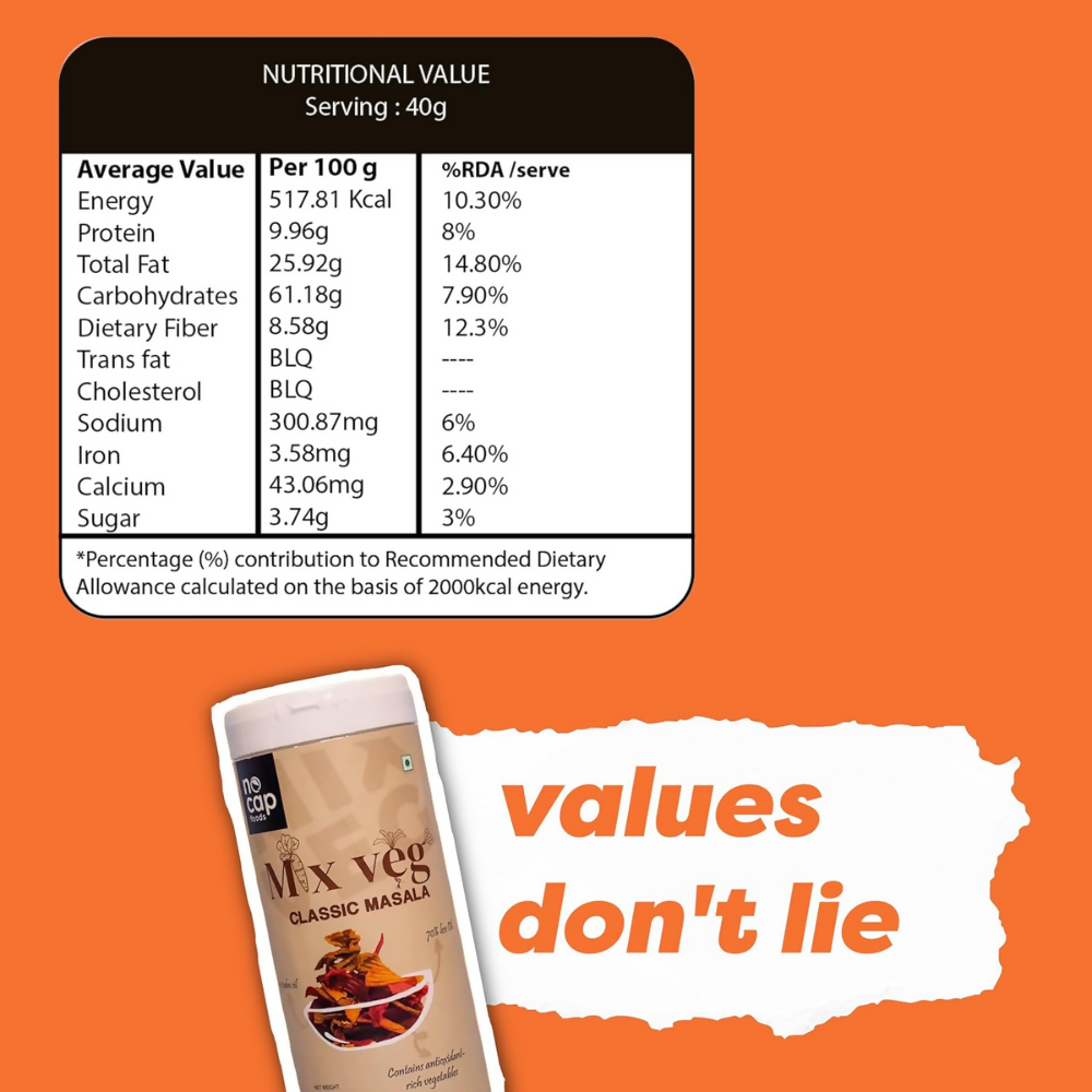 Nocap foods Zero Guilt Healthy Mix Chips - Classic Masala Nocap foods