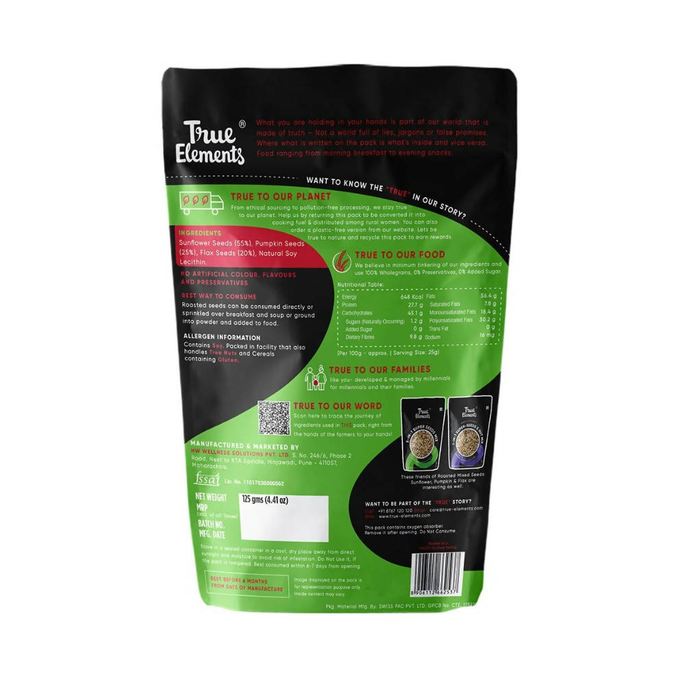 True Elements Roasted Mixed Seeds Sunflower Pumpkin & Flax True Elements