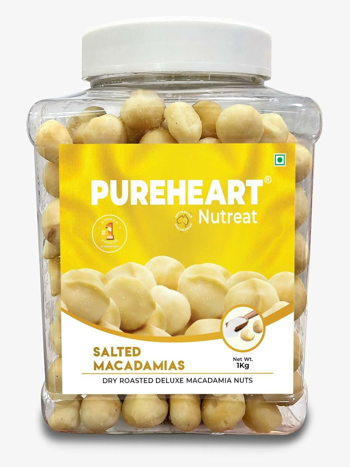 Pureheart Nutreat Salted Macadamia|Premium Dry Roasted Macadamia Nuts - Safuron