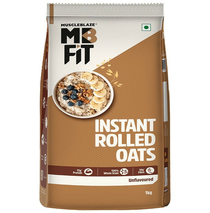 MuscleBlaze Instant Wholegrain Rolled Oats - Safuron