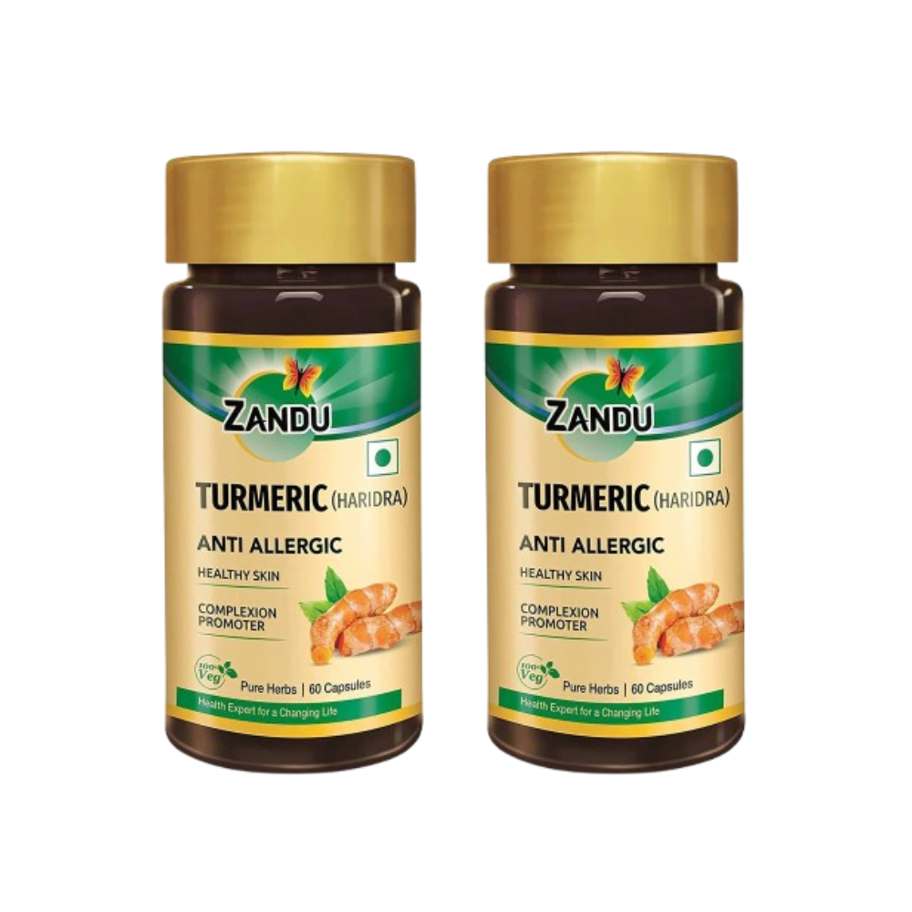 Zandu Turmeric (Haridra) Anti Allergic Capsules - safuroncart