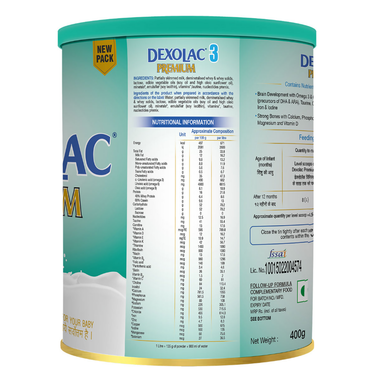 Dexolac Premium Infant Formula Powder Stage 3 (From 12-24 Months) Dexolac