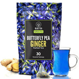 Blue Tea Butterfly Pea Ginger Herbal Tea Bags - Safuron
