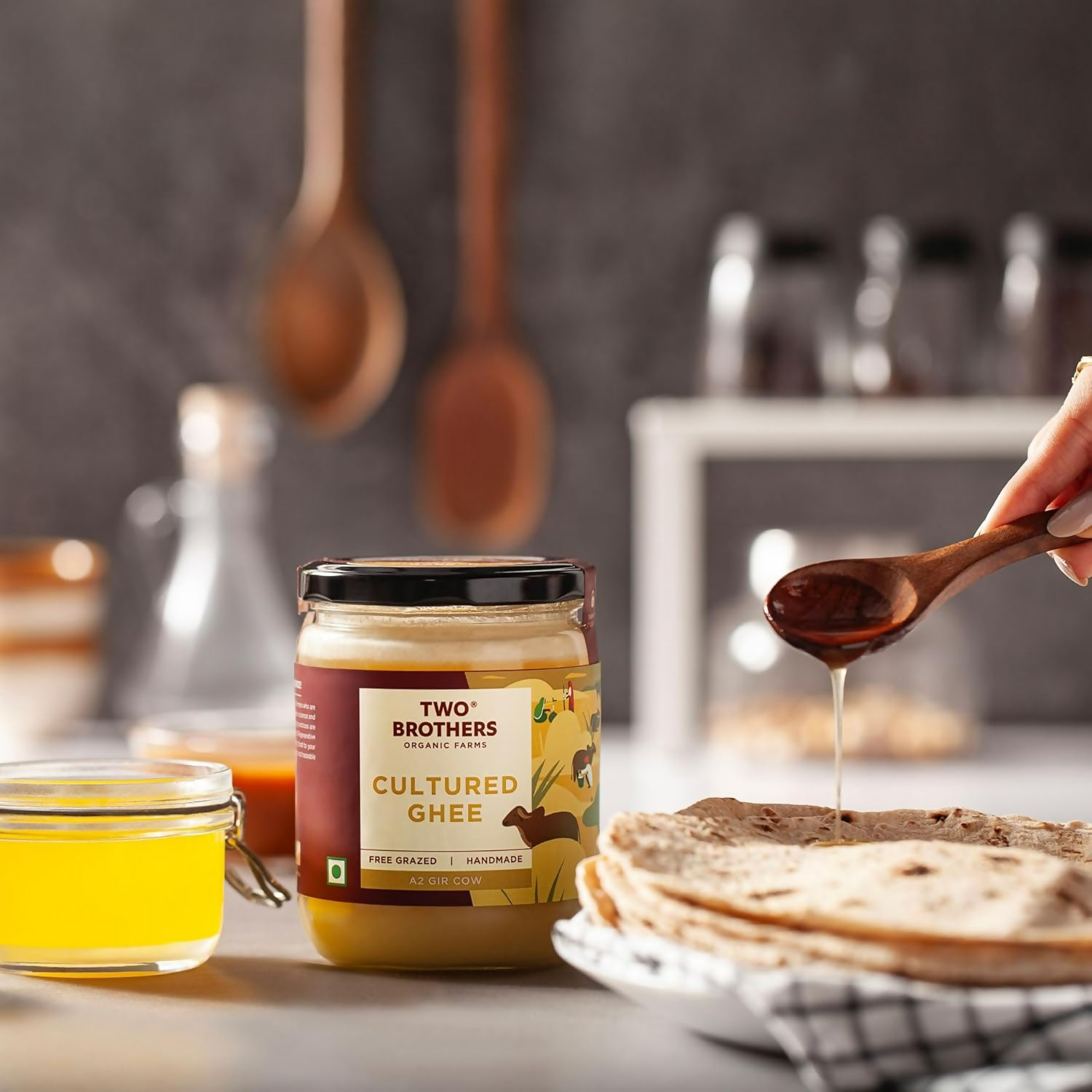 Two Brothers Organic Farms A2 Ghee Butter Organic Grass Fed From Gir Cow Two Brothers Organic Farms
