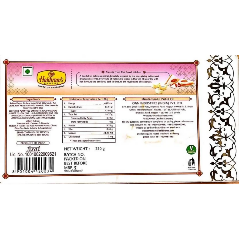 Haldiram's Kaju Sangam Burfee Haldiram's
