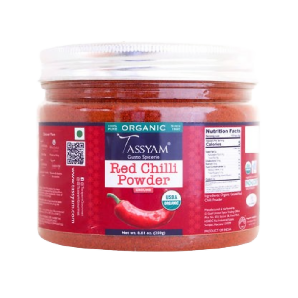 Tassyam Organics Certified 100% Organic Red Chilli Powder - Safuron